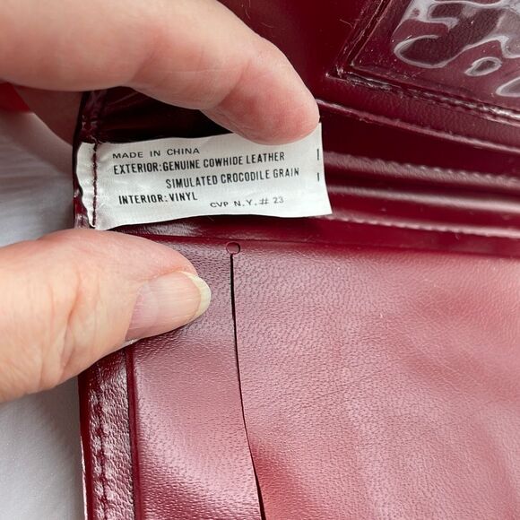 Vintage CVP croc embossed leather wallet . - Picture 7 of 8